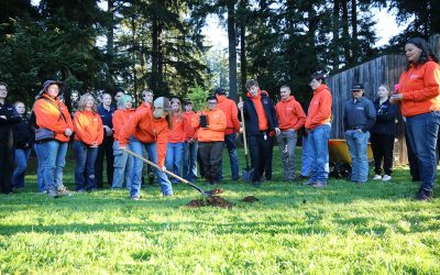Cascadia Tech students plant a moon tree!