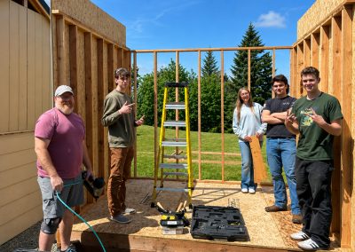 Advanced Woods Students Build Sheds