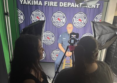 Davis High School Students Take Portraits for Fire Department